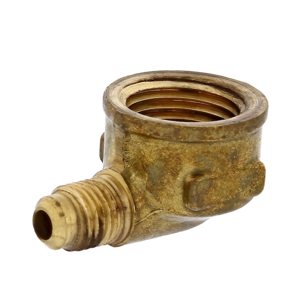 Jones Stephens 1/4in. x 1/2in. Brass Flare x FIP 90Deg. Elbow F40225 - main